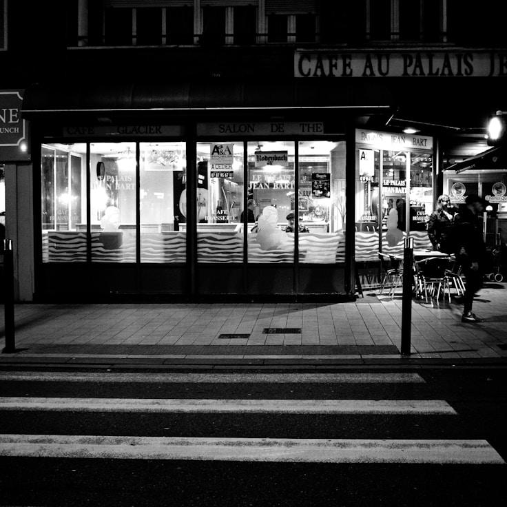 Entertainment zone at night in Spain